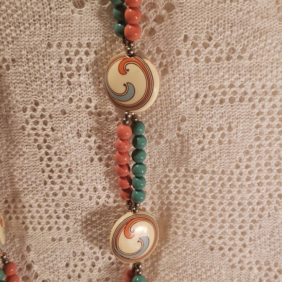 Vintage ceramic necklace - Picture 3 of 4